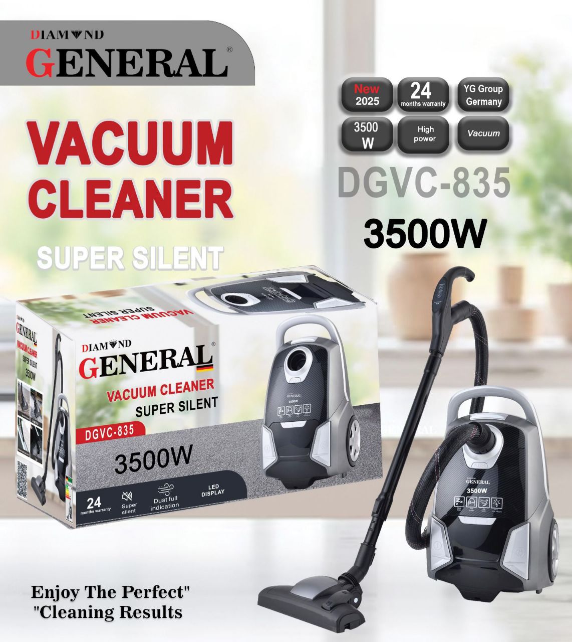 جارو برقی جنرال آلمان مدل DGVC-835-YG