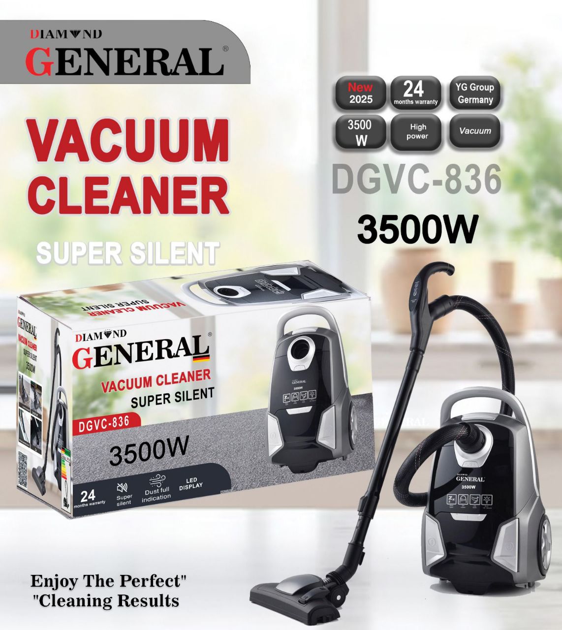 جارو برقی جنرال آلمان مدل DGVC-836-YG